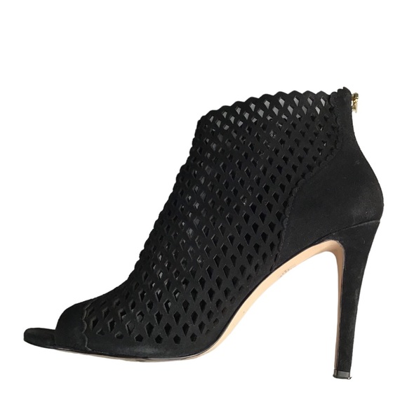 Ivanka Trump Didia Cutout Suede Bootie Black - Size 11 M - Picture 5 of 13